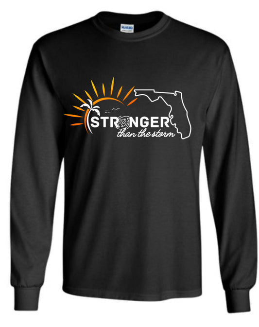 Stronger than the Storm logo shirt - cotton, long sleeve