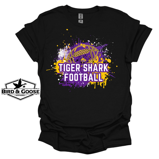 Tiger Shark Football - Splattered.